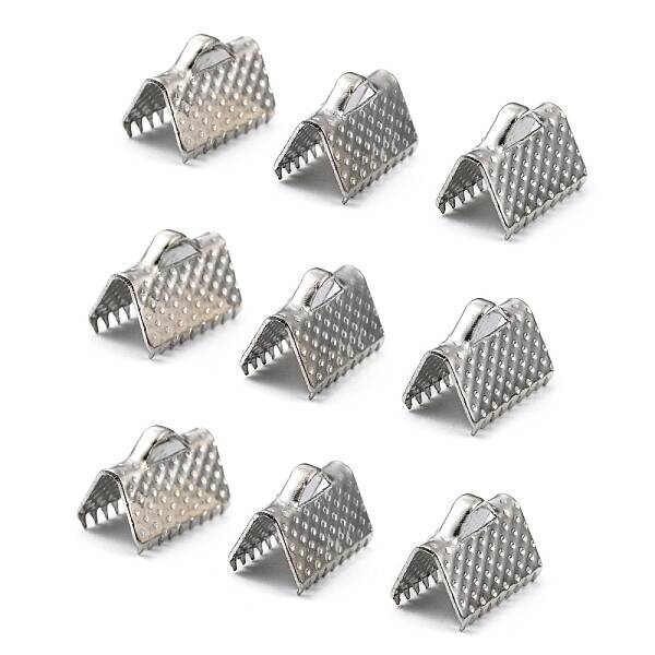 Iron Ribbon Crimp Ends