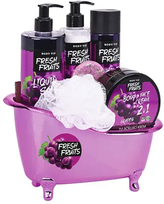 Vivaco Vaschetta Regalo Di Cosmetici Con Vino D'Uva