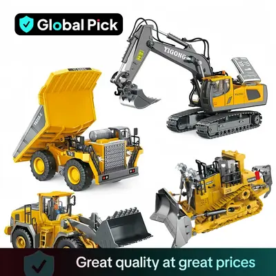 Remote Control Construction Vehicle Toy, Electric Construction Vehicle Toy, RC Excavator Dump Truck Bulldozer Car Toy, Birthd...