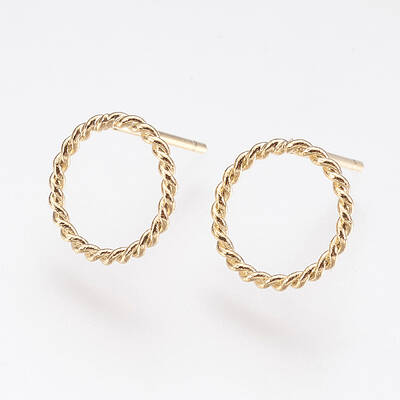 Long-Lasting Plated Brass Stud Earrings