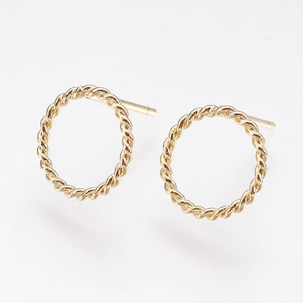 Long-Lasting Plated Brass Stud Earrings
