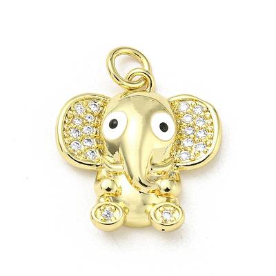 Brass Enamel with Cubic Zirconia Pendant