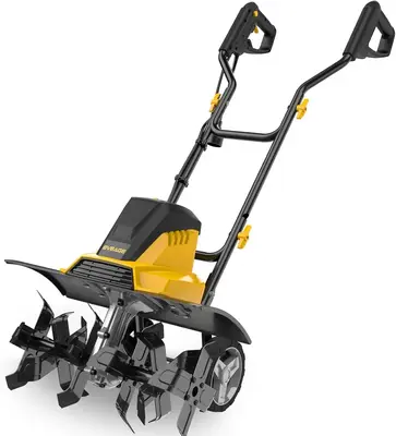 EVEAGE 18-Inch 13.5AMP Rototiller for Garden Corded Electric Tiller Machine 4'' - 8'' Farm Tilling Depth, Foldable Handle 6x4...