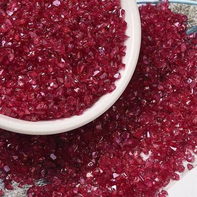 Transparent Electroplate Crushed Glass Craft