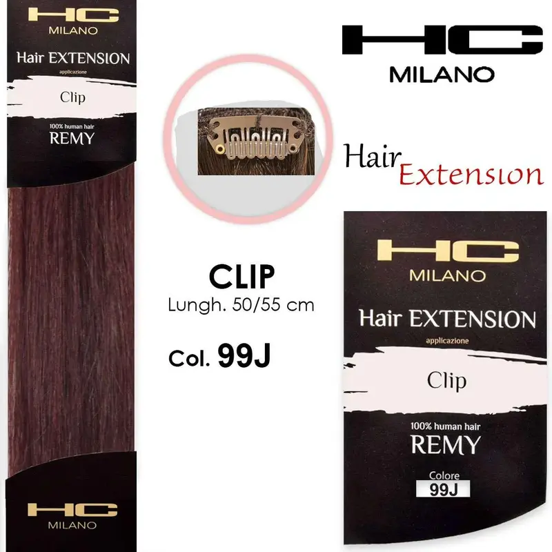 Hc milano extension 3 clips remy width 14-16cm length 50cm col.99j