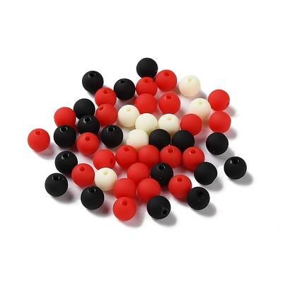 Rubberized Style Imitated Silicone Acrylic Beads