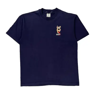 Single Stitch College Ware Usa Graphic T-Shirt - XL Navy Cotton