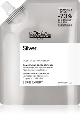 L'Oréal Professionnel Silver Eco-recharge Whitening Shampoo for Grey and White Hair 500ml