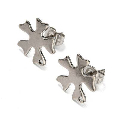 Non-Tarnish 201 Stainless Steel Stud Earrings Finding