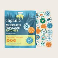 Cliganic Mosquito Repellent Patches – Adventure - DEET-Free Outdoor Badges with Essential Oils, Natural & Safe for Kids & A...