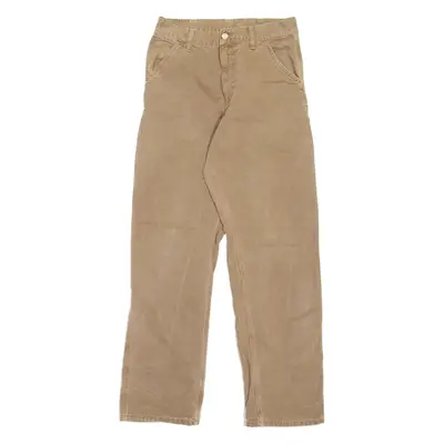 CARHARTT WIP Carpenter Workwear Mens Jeans Beige Regular Straight W28 L32