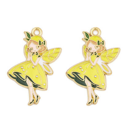 Rack Plating Alloy Enamel Pendants