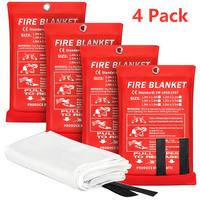 Emergency Fire Blanket - 4 Pack - Fiberglass Fire Suppression Blanket for Kitchen, 40\