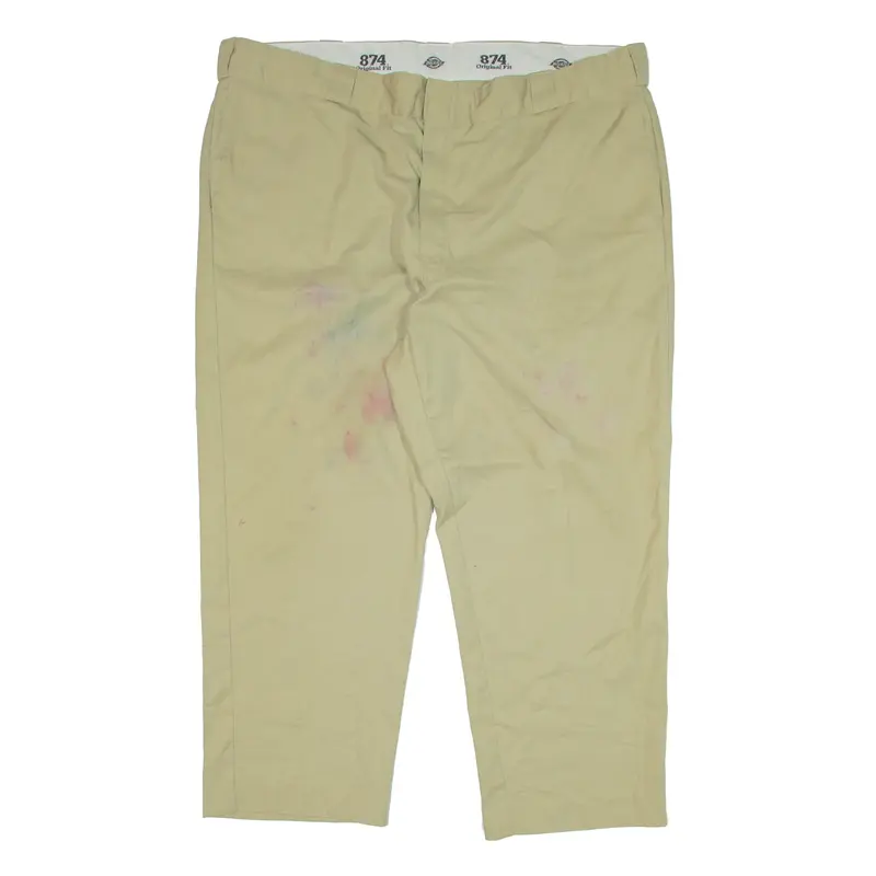 DICKIES 874 Workwear Trousers Green Regular Straight Mens W44 L27