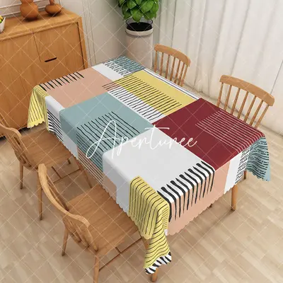 Aperturee Modern Abstract Art Pattern Special Rectangle Tablecloth, 52 x 70 inch, 30.82 USD, rectangle tablecloths, ZJY04941-...