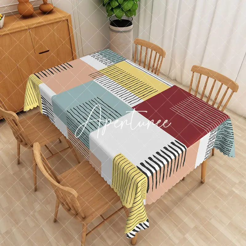 Aperturee Modern Abstract Art Pattern Special Rectangle Tablecloth, 52 x 70 inch, 30.82 USD, rectangle tablecloths, ZJY04941-...