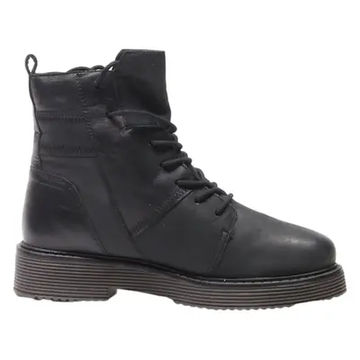 BUGATTI Lace-Up Boots Black Canvas Womens UK 4