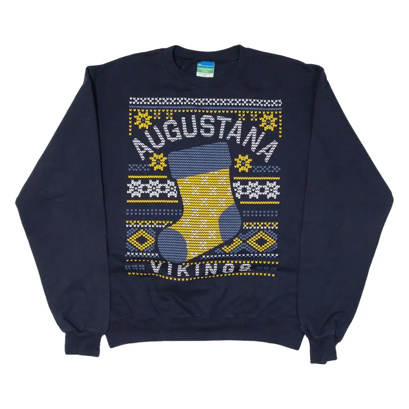 CHAMPION Augustana Vikings Christmas Mens Sweatshirt Blue M