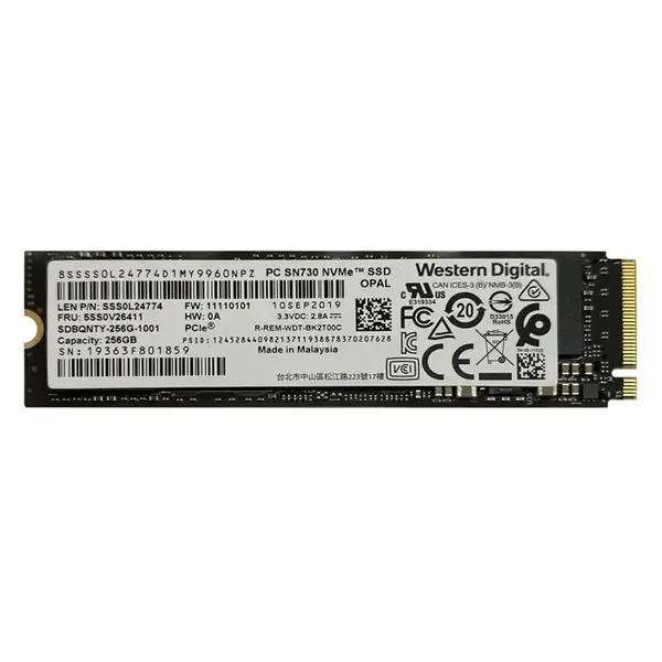 5SS0V26411 Lenovo 256GB Triple-Level Cell PCI Express NVMe 3.0 x4 M.2 2280 Solid State Drive
