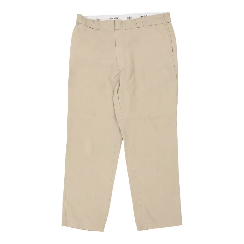 874 Dickies Trousers - 39W 30L Beige Polyester Blend