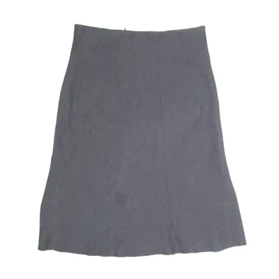 LUISA SPAGNOLI Knee Length A-Line Skirt Grey Wool Womens UK 14