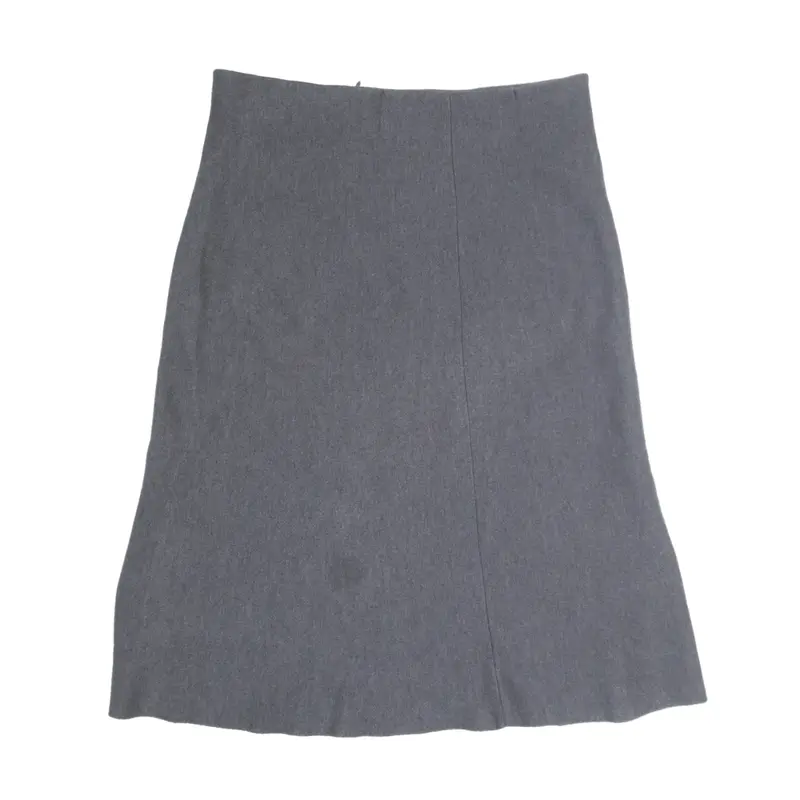 LUISA SPAGNOLI Knee Length A-Line Skirt Grey Wool Womens UK 14