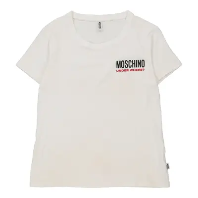 Moschino T-Shirt - Medium White Cotton | Size: medium