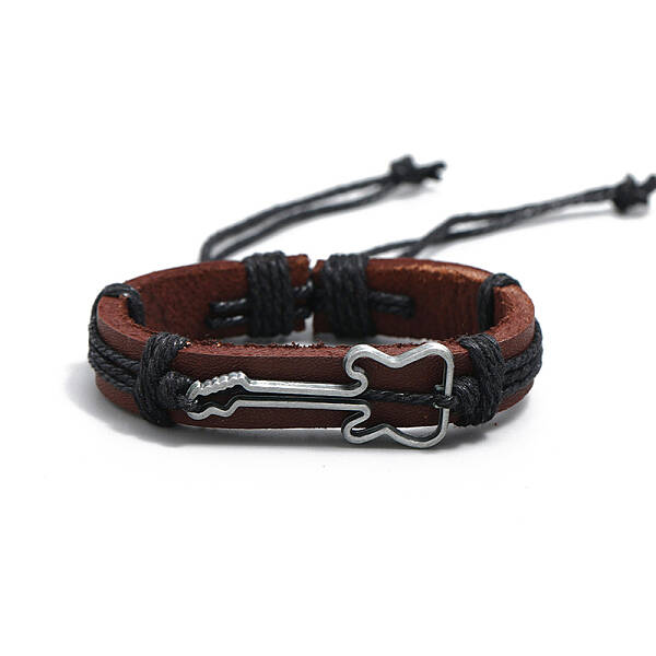 Alloy Guitar Link Bracelet