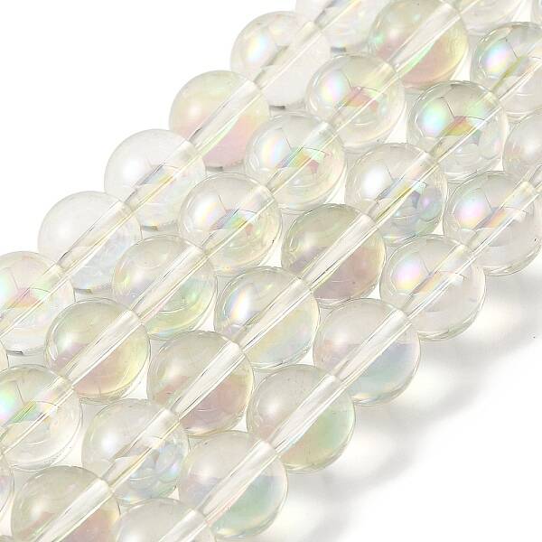 Transparent Electroplate Glass Beads Strands