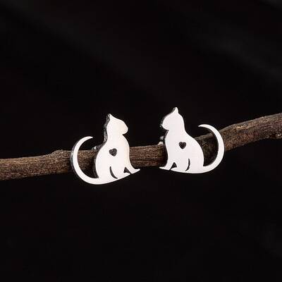 Stainless Steel Small Animal Stud Earrings for Women