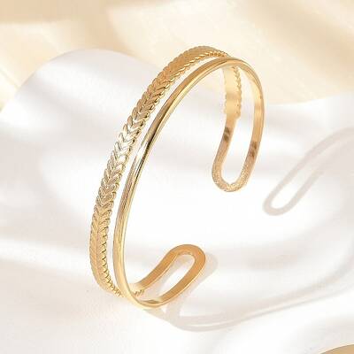 304 Stainless Steel Cuff Bangles for Women