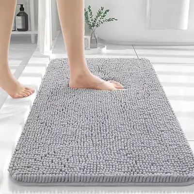 Quick Drying Bath Mat, 1 Count Non-slip Soft Absorbent Bath Rug, Machine Washable Room Decor Bath Mat for Bathroom Floor, Hom...