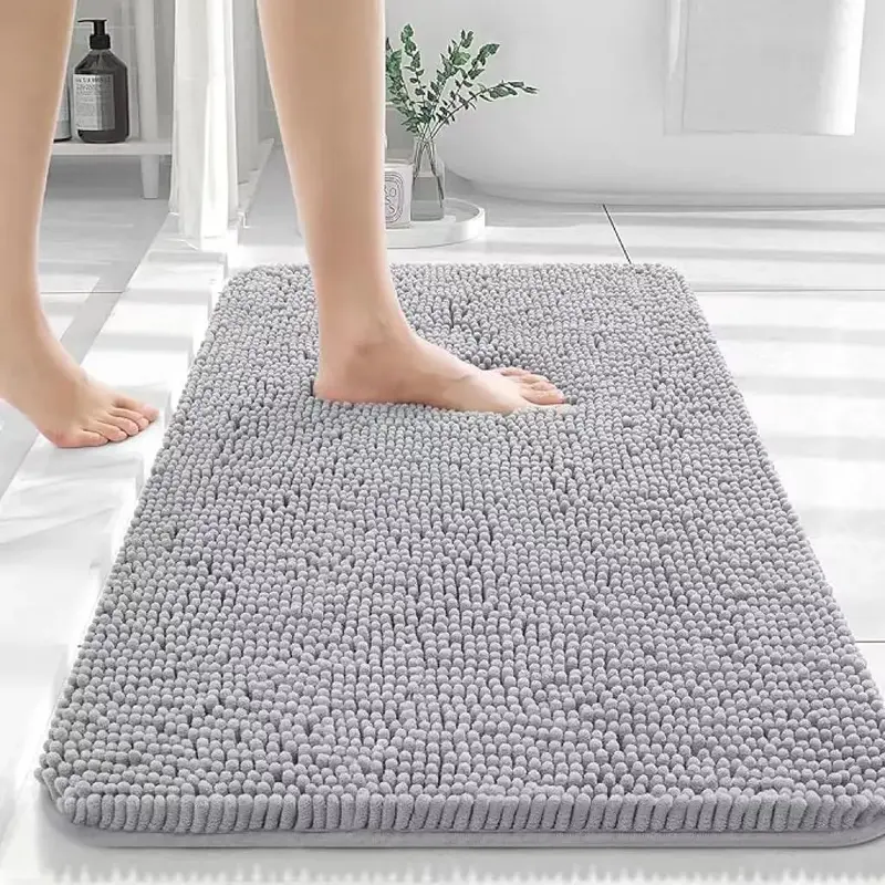 Quick Drying Bath Mat, 1 Count Non-slip Soft Absorbent Bath Rug, Machine Washable Room Decor Bath Mat for Bathroom Floor, Hom...