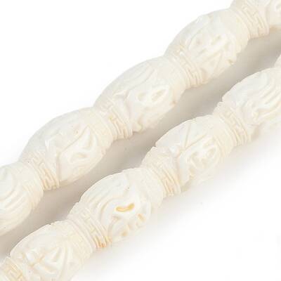 Synthetic Coral Carved Beads Strands