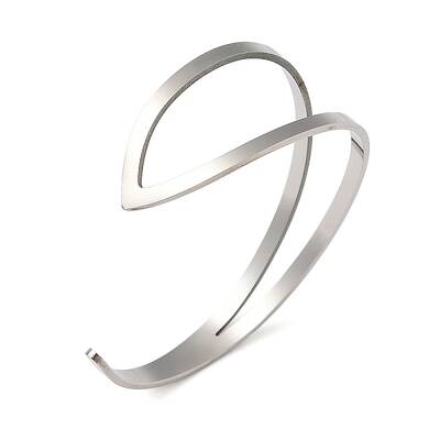 201 Stainless Steel Open Cuff Bangles for Women