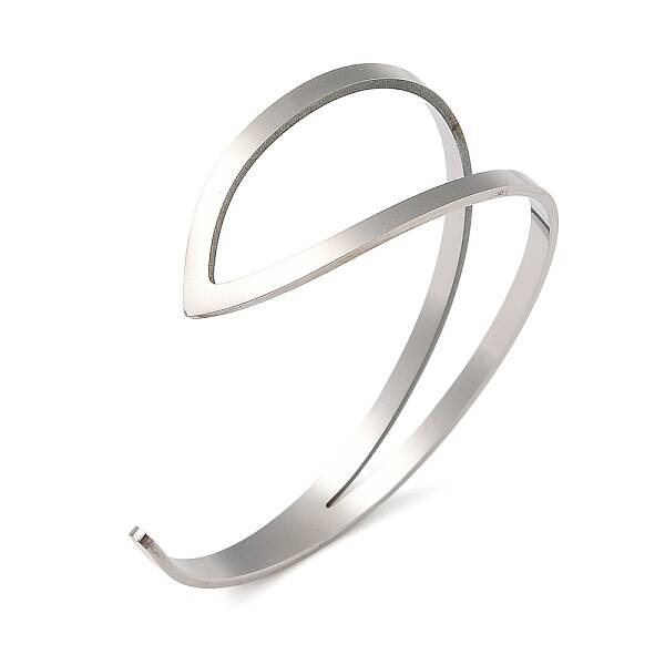 201 Stainless Steel Open Cuff Bangles for Women