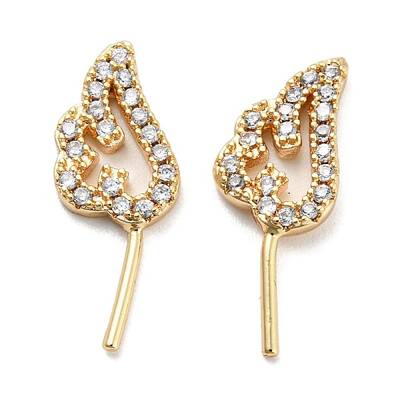 Brass Micro Cubic Zirconia Wing Shape Head Pins
