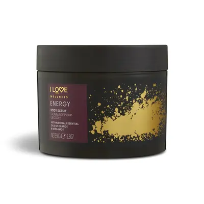 I Love, Wellness Energy, Vegan, Exfoliating, Body Scrub, 350g