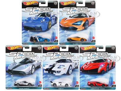 Speed Machines 5 piece Set Car Culture Series Diecast Model Cars by Hot Wheels