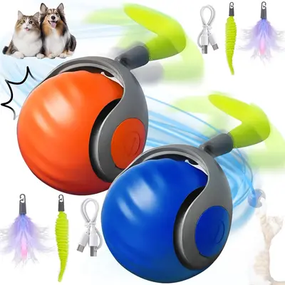 Smart Interactive  Toy Balls,Automatic Moving Balls for Cat  Touch Motion Rolling  Toy Ball,Self Rolling Smart  Toy Ball Inte...