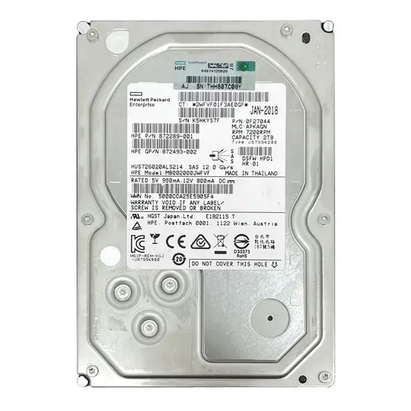 HUS726020ALS214 HGST 2TB 12Gb/s SAS 7200 3.5-inch 128MB Hard Drive