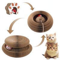 Foldable Cat Toy, Cat Scratcher with Bell, Durable Cat Scratching Toy, Funny Interactive Pet Paws Kitten Scratching Toy, Pet ...