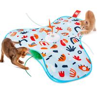 Potaroma Hide and Seek Cat Toys, in-The-Cover Unpredicatable Moving Feather, Interactive Kitten Wand Toy, Automatic Chargeabl...