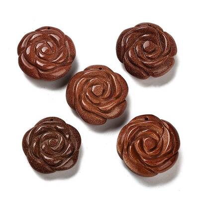 Synthetic Goldstone Carved Pendants