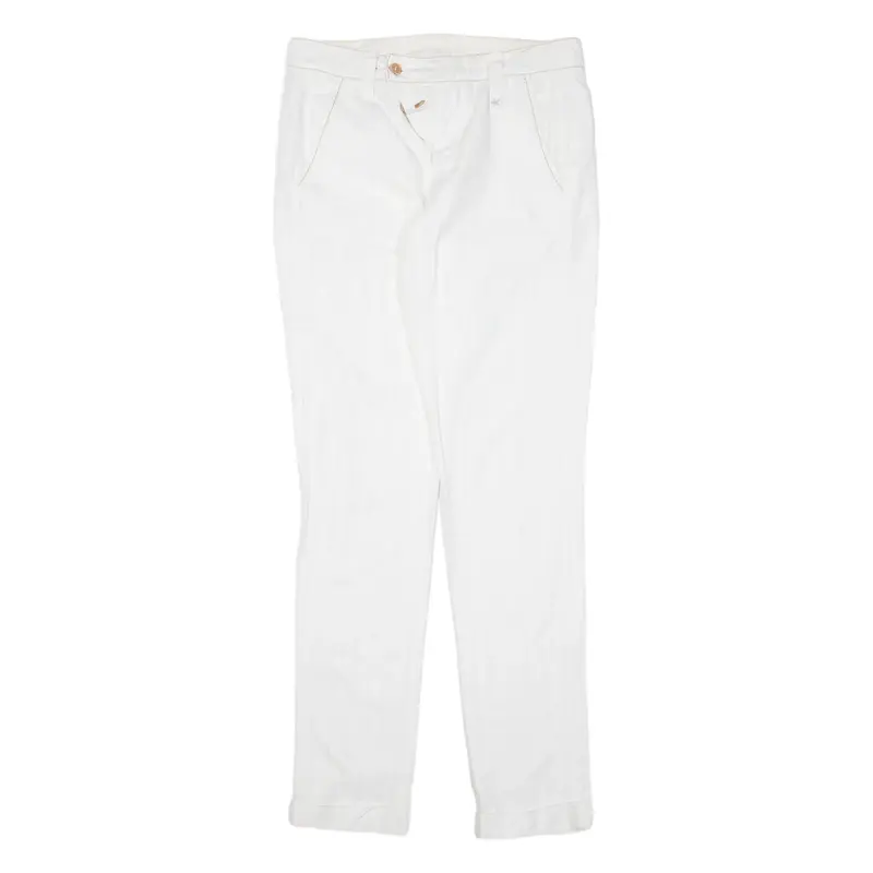 MARITHE FRANCOIS GIRBAUD Womens Trousers White Slim Skinny W30 L32