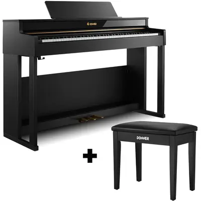 Donner DDP-400 Professional Digital Piano - Black / Piano+Bench