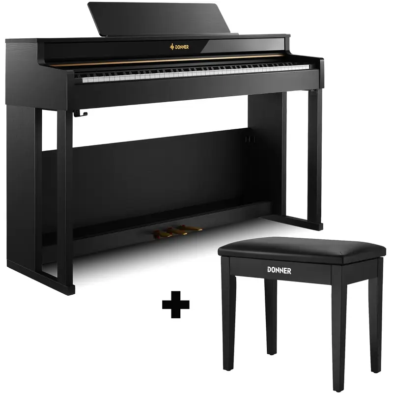 Donner DDP-400 Professional Digital Piano - Black / Piano+Bench