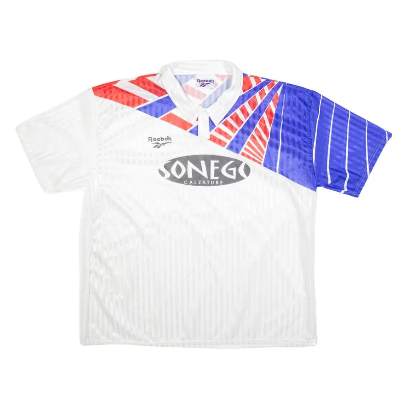 REEBOK Mens Football Shirt Jersey White Collared 2XL
