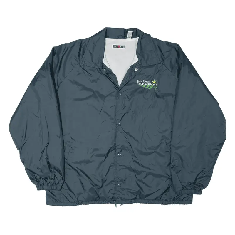 JERZEES Coach Jacket Blue Mens XL