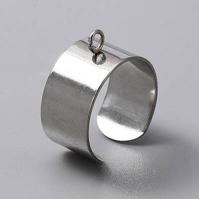 304 Stainless Steel Open Cuff Finger Ring Components